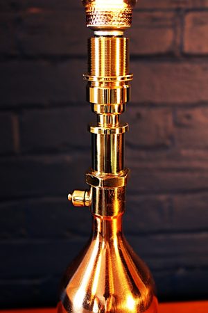 Copper burner table lamp for sale 10