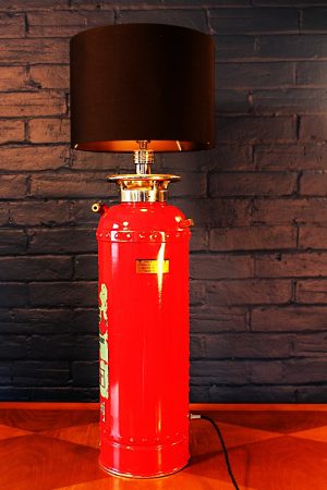 Fire extinguisher table lamp red Conquest for sale 3