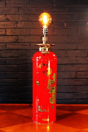 Fire extinguisher table lamp red Conquest for sale 5