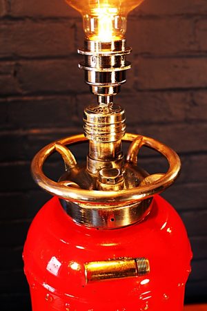 Fire extinguisher table lamp red Conquest for sale 6