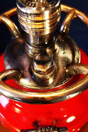 Fire extinguisher table lamp red Conquest for sale 7