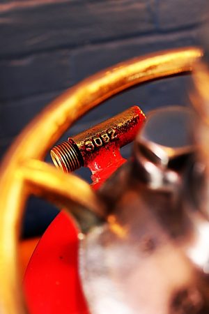 Fire extinguisher table lamp red Conquest for sale 9