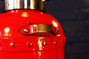 Fire extinguisher table lamp red Conquest for sale 10