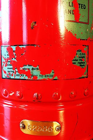 Fire extinguisher table lamp red Conquest for sale 15