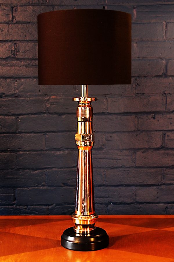 Brass copper fire branch table lamp for sale
