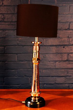 Brass copper fire branch table lamp for sale 3