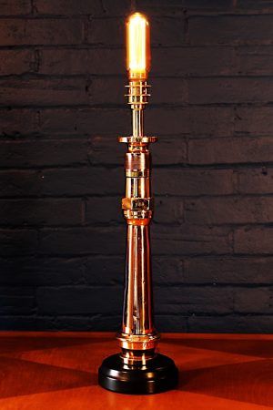 Brass copper fire branch table lamp for sale 5