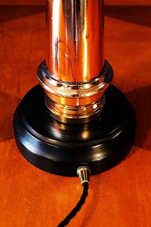 Brass copper fire branch table lamp for sale 8