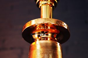 Brass copper fire branch table lamp for sale 11