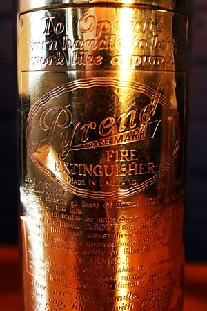 Fire extinguisher lamp by Pyrene for sale 5