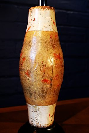 Vintage wooden skittle table lamp for sale 6