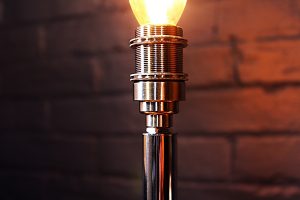 Vintage wooden skittle table lamp for sale 8