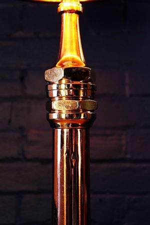 Shand and Mason brass copper fire branch table lamp for sale 1