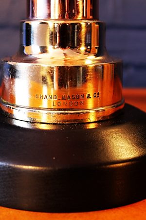 Shand and Mason brass copper fire branch table lamp for sale 2