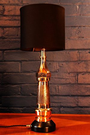 Brass fire branch knurled lamp for sale 2