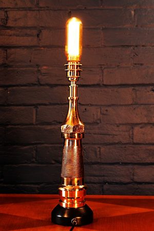 Brass fire branch knurled lamp for sale 3