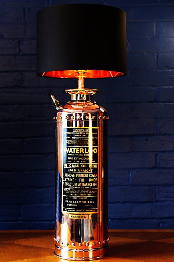 Waterloo fire extinguisher lamp bespoke for sale 11