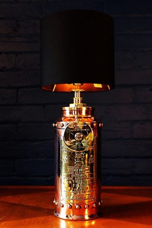 Copper and Brass Petrolex table lamp for sale