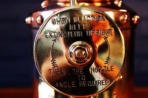 Copper and Brass Petrolex table lamp for sale 5