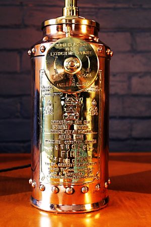 Copper and Brass Petrolex table lamp for sale 6
