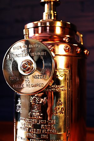 Copper and Brass Petrolex table lamp for sale 7