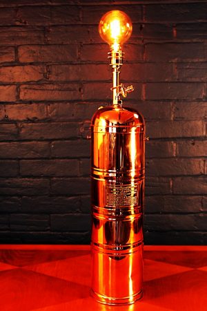 Muratori Brass & Copper Sprayer Table Lamp for sale 13