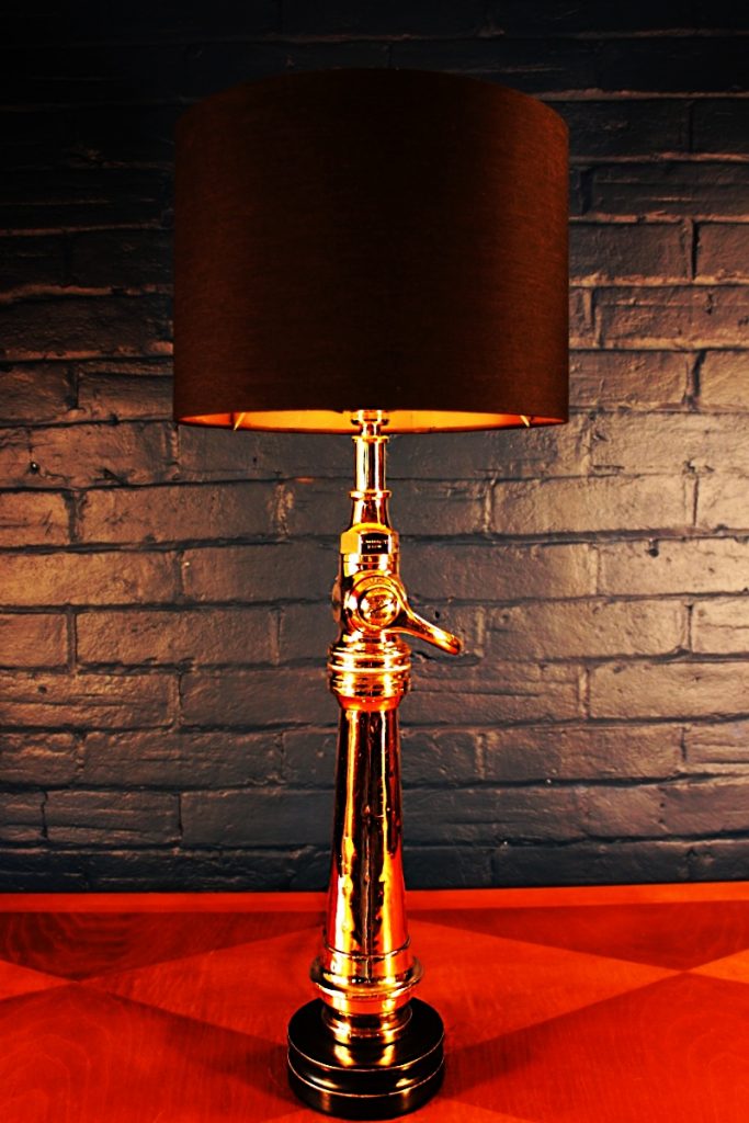 Brass & Copper fire nozzle lamp for sale 1