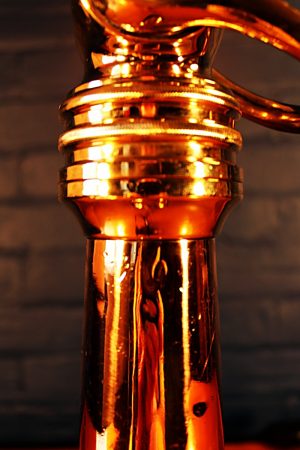 Brass & Copper fire nozzle lamp for sale 7
