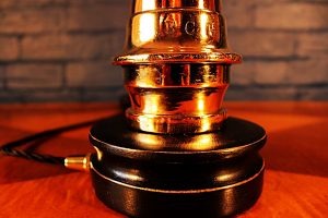 Brass & Copper fire nozzle lamp for sale 8