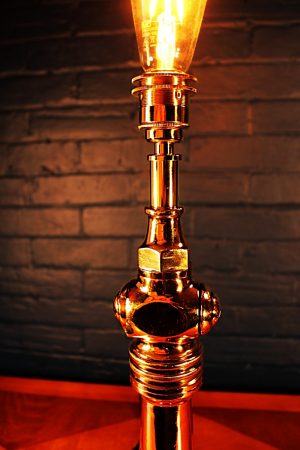Brass & Copper fire nozzle lamp for sale 9