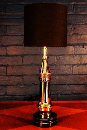 Brass fire branch table lamp for sale