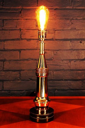 Brass fire branch table lamp for sale 1