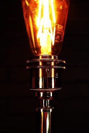 Brass fire branch table lamp for sale 5