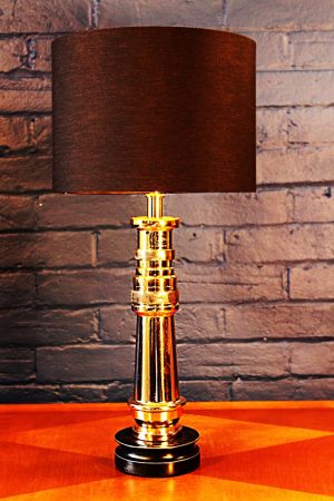 L&G Brass fire branch table lamp for sale