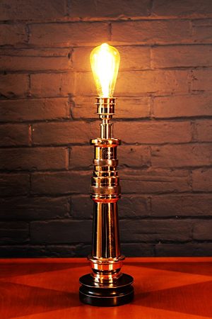 L&G Brass fire branch table lamp for sale 1