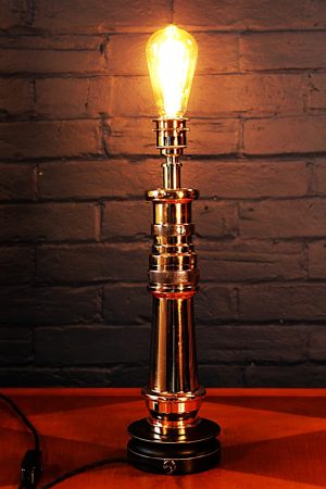 L&G Brass fire branch table lamp for sale 2