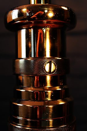 L&G Brass fire branch table lamp for sale 3