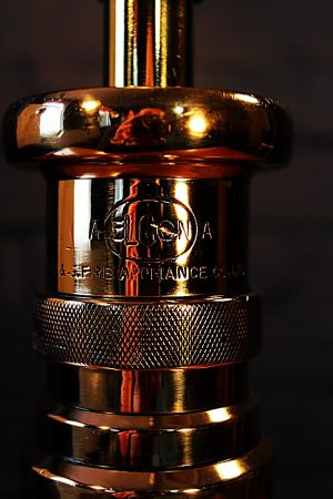 L&G Brass fire branch table lamp for sale 4