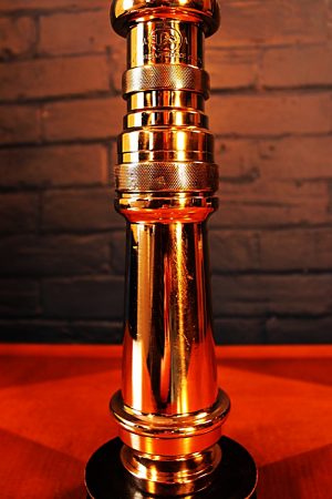 L&G Brass fire branch table lamp for sale 5