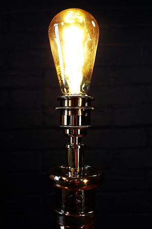 L&G Brass fire branch table lamp for sale 6