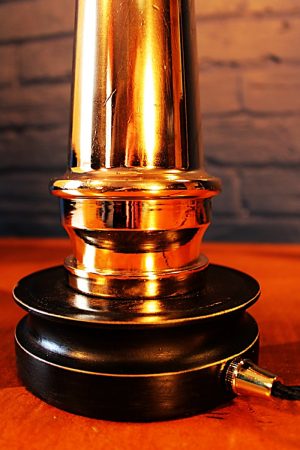 L&G Brass fire branch table lamp for sale 7