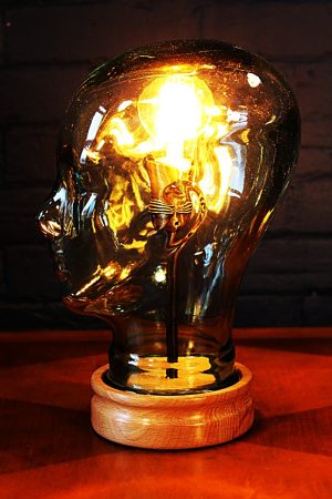 Glass head table lamp for sale 1