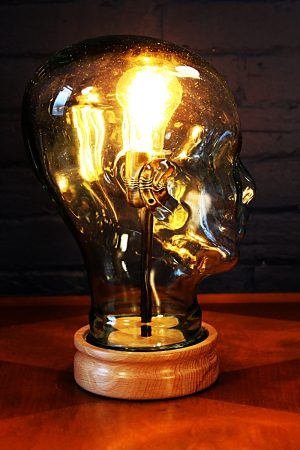 Glass head table lamp for sale 3