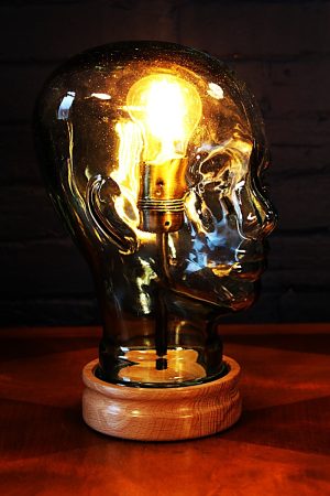 Glass head table lamp for sale 4