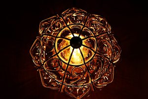 Cage glass table lamp for sale 1