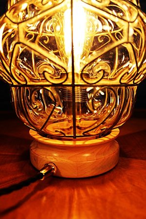 Cage glass table lamp for sale 2