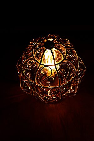 Cage glass table lamp for sale 3
