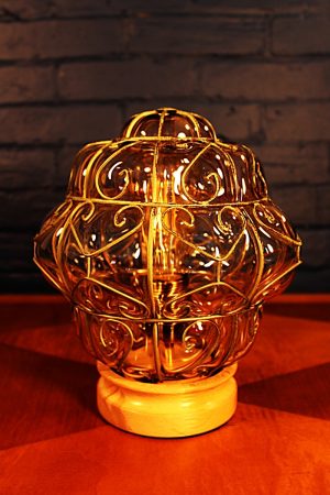 Cage glass table lamp for sale 4