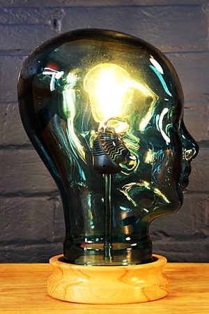 Glass display head table lamp 6