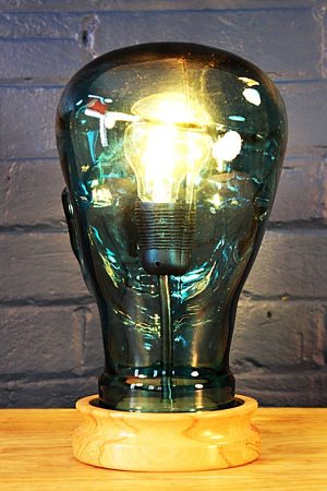 Glass display head table lamp 7
